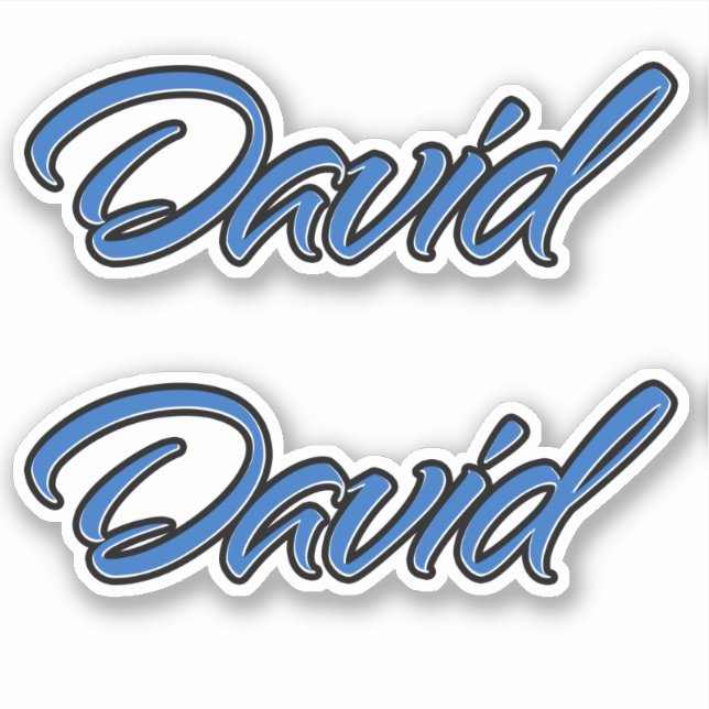 Pegatina David Name blue Aufkleber Sticker Stickerset (Anverso)