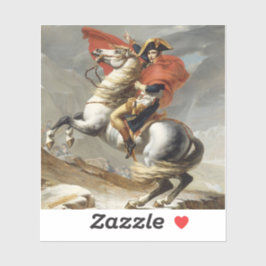 Pegatina David – Napoleón cruzando los Alpes 