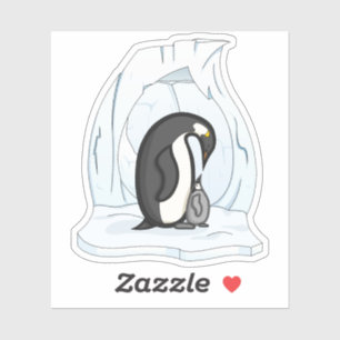 Pegatina Davin y Annie los pingüinos Contorno Sticker