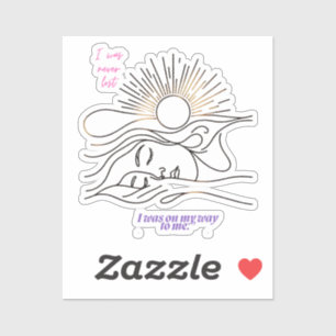 Pegatina Dawn of Self-Discovery: Empowering Minimalist Art