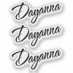 Pegatina Dayanna name x3 vinilo