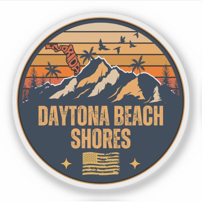 Pegatina Daytona Beach Shores, Florida (Anverso)