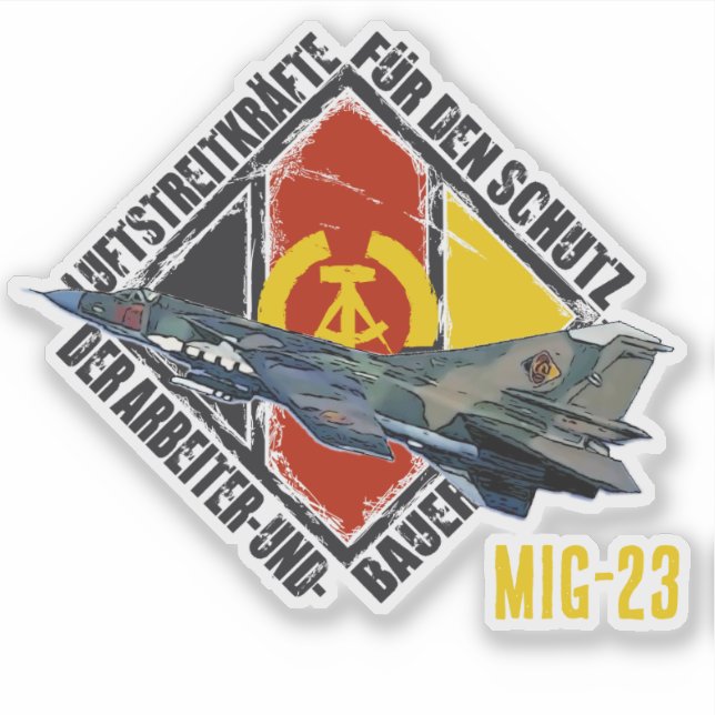 PEGATINA DDR MIG 23 (Anverso)