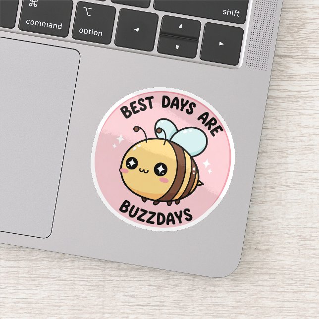 Pegatina de abeja – Abejorro kawaii adorable (Detalle)