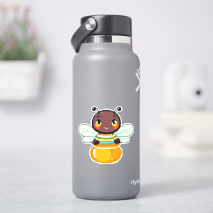 Pegatina de abeja para botella de agua
