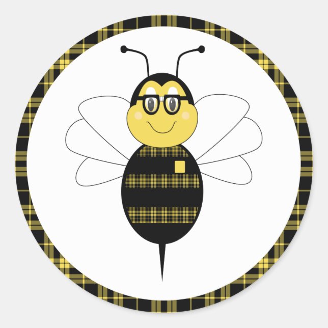 Pegatina de abejas de bumble SpellingBee (Anverso)