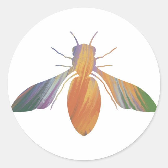 Pegatina de abejas de estilo acrílico (Anverso)