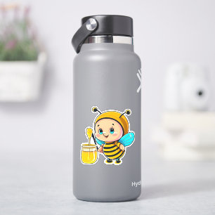 Pegatina de abejas para botella de agua