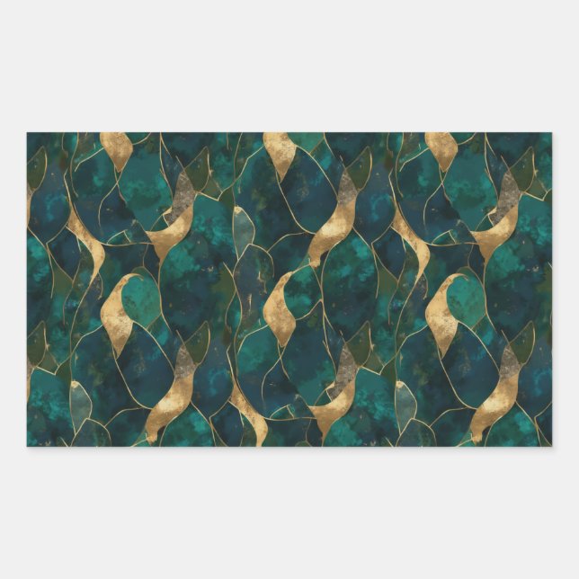 Pegatina de abstracto geométrico de lujo (Anverso)