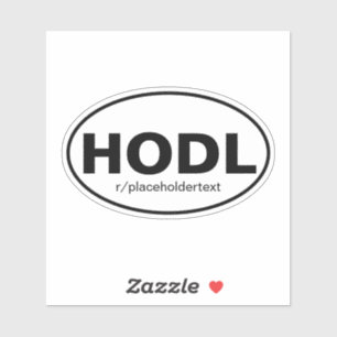 PEGATINA de acciones Oval de estilo Euro de HODL