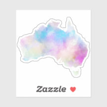 Pegatina de acuarela de Australia