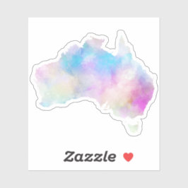 Pegatina de acuarela de Australia