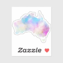 Pegatina de acuarela de Australia