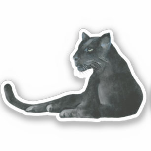Pegatina de acuarela de Black Panther