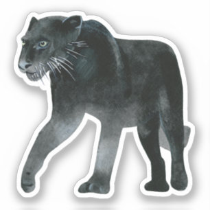 Pegatina de acuarela de Black Panther