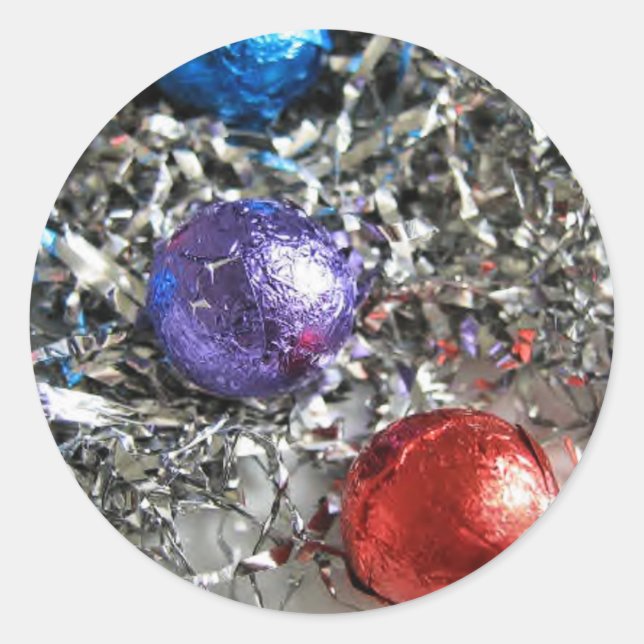 pegatina de adornos navideños de Relieve metalizad (Anverso)