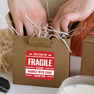 Pegatina de advertencia de envío de etiquetas frág