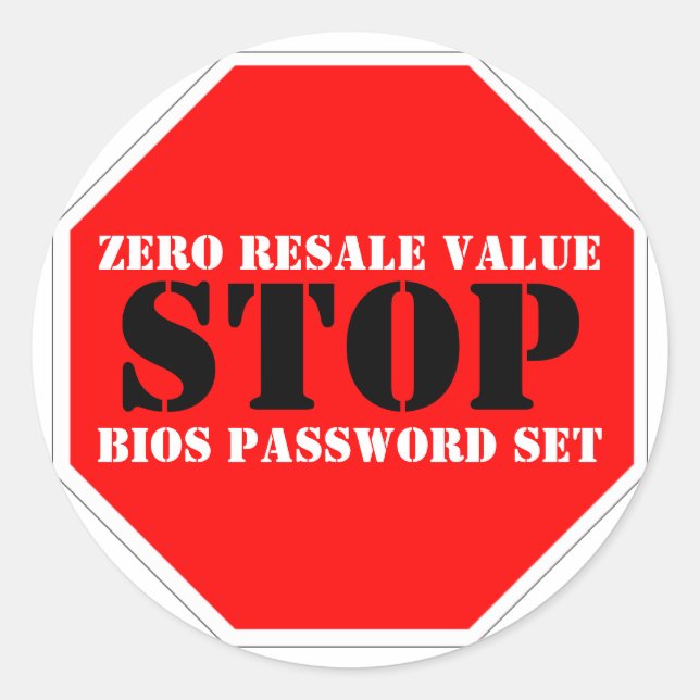 Pegatina de advertencia de Theft Deterrent (Anverso)