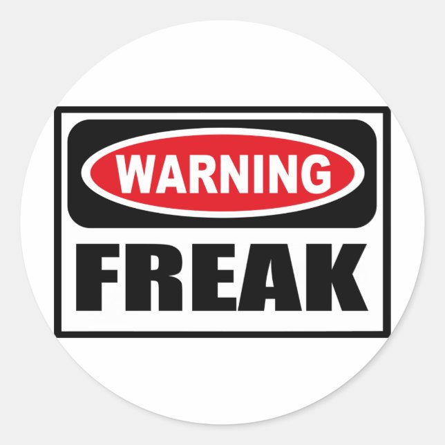Pegatina de advertencia FREAK (Anverso)