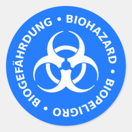 Pegatina de advertencia sobre peligros biológicos
