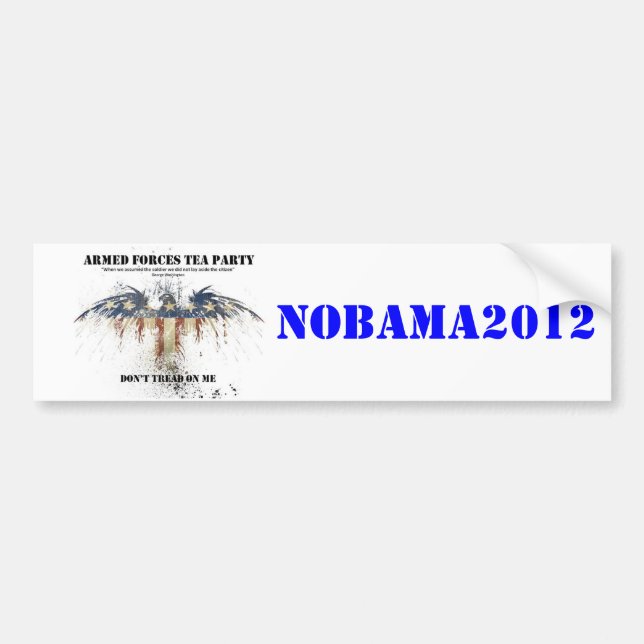 Pegatina de AFTP NoBama (Frente)