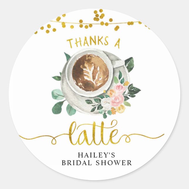 Pegatina de agradecimiento Café Amor está en ebull (Anverso)