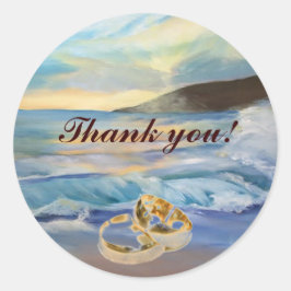 pegatina de agradecimiento por la puesta del sol