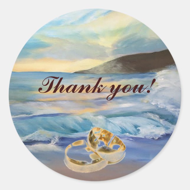pegatina de agradecimiento por la puesta del sol (Anverso)