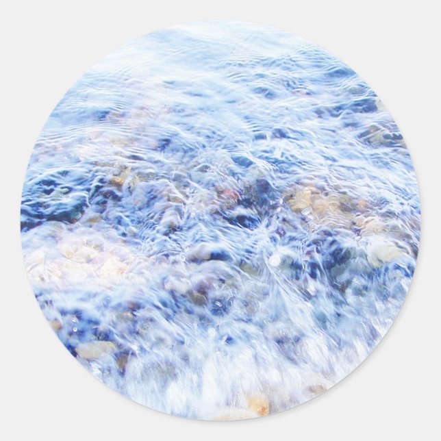 Pegatina de agua azul ondulante de Guay (Anverso)