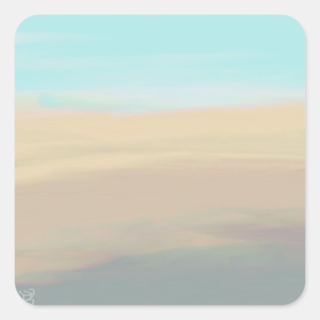 Pegatina de agua de arena de la playa de Serene (Anverso)