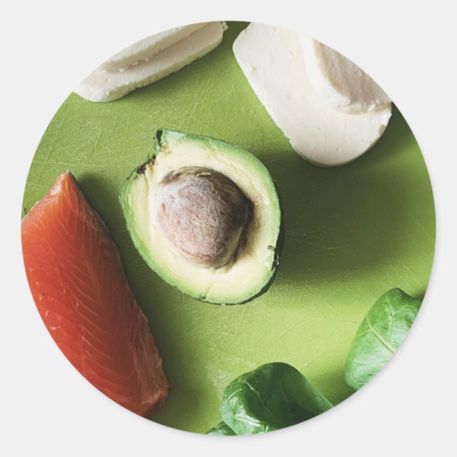 Pegatina de aguacate (Anverso)