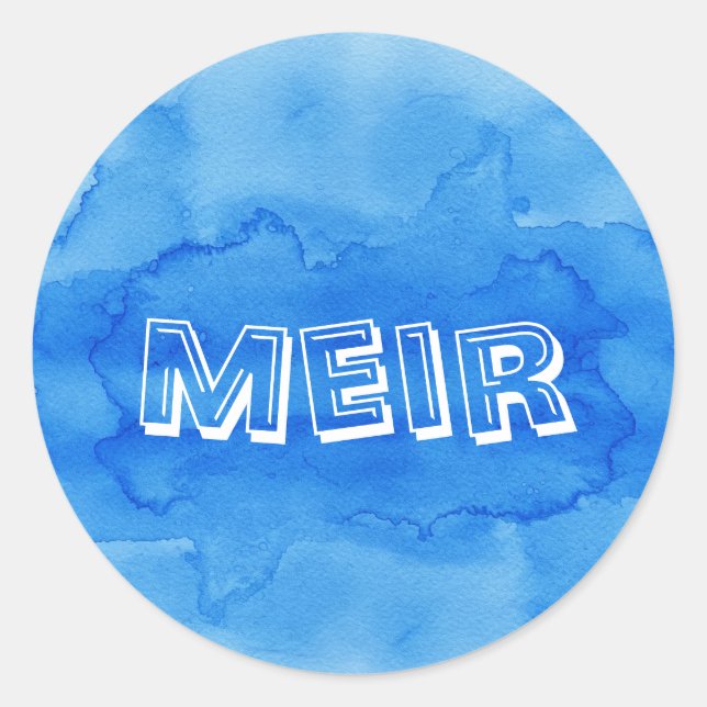 Pegatina de aguas azules (Anverso)