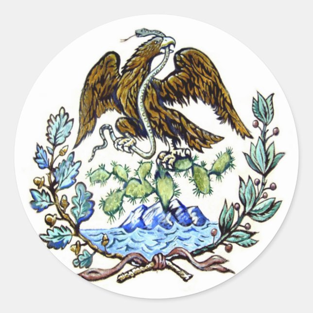 Pegatina de águila dorada de México (Anverso)