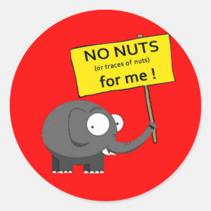 Pegatina de alergia a las nueces