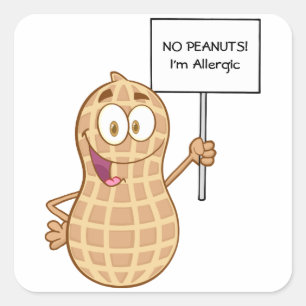 Pegatina de alergia al cacahuete (personalizable)