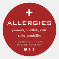 Pegatina de alergias