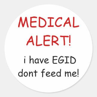 PEGATINA DE ALERTA MÉDICA