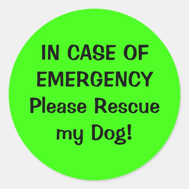 Pegatina de alertas de mascota (Anverso)