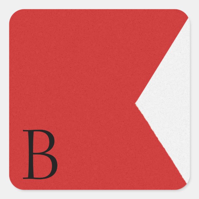 Pegatina de alfabeto con indicador de señal náutic (Anverso)