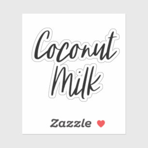 Pegatina de Almacenamiento de Leche de Coco