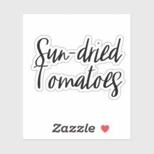 Pegatina de almacenamiento de tomates secos al sol