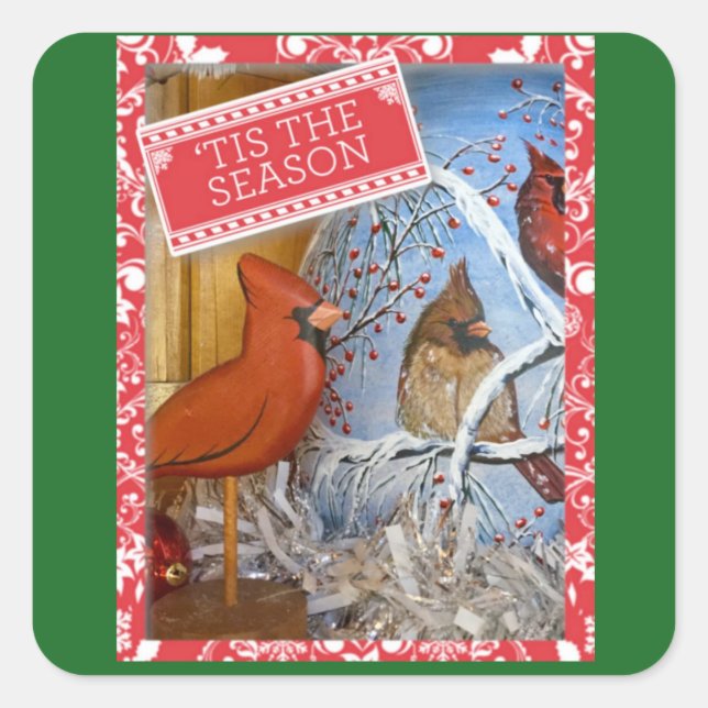 Pegatina de amigos cardenales (Anverso)