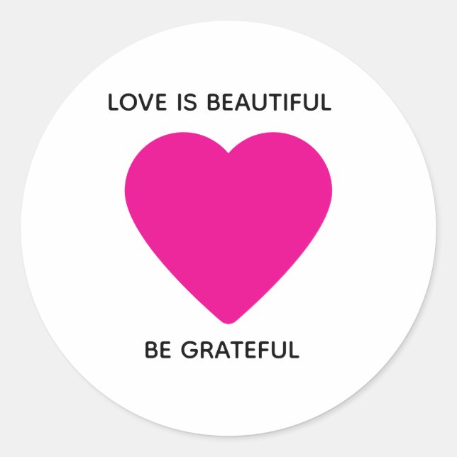 Pegatina de amor de Heart Cute (Anverso)