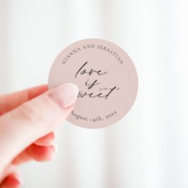 Pegatina de Amor es Dulce, Favor de Fiesta Persona