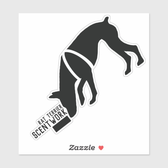 Pegatina de análisis de rendimiento de Rat terrier (Hoja)