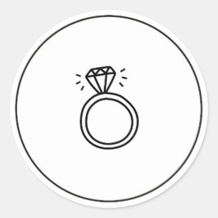 Pegatina de anillo (agregue sus nombres)