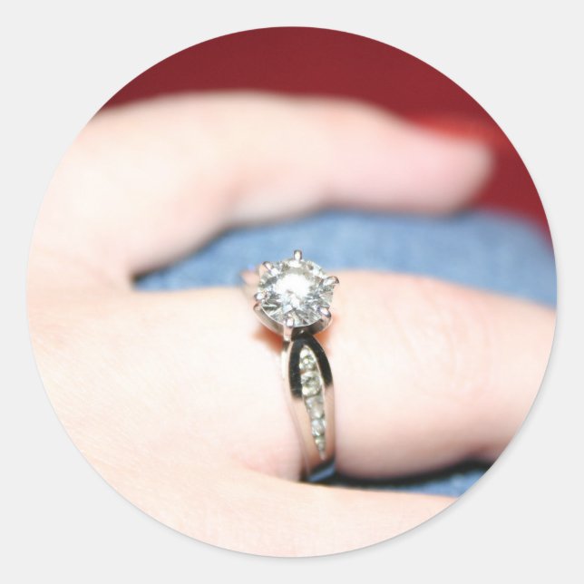 Pegatina de anillo boda - Personalizable (Anverso)