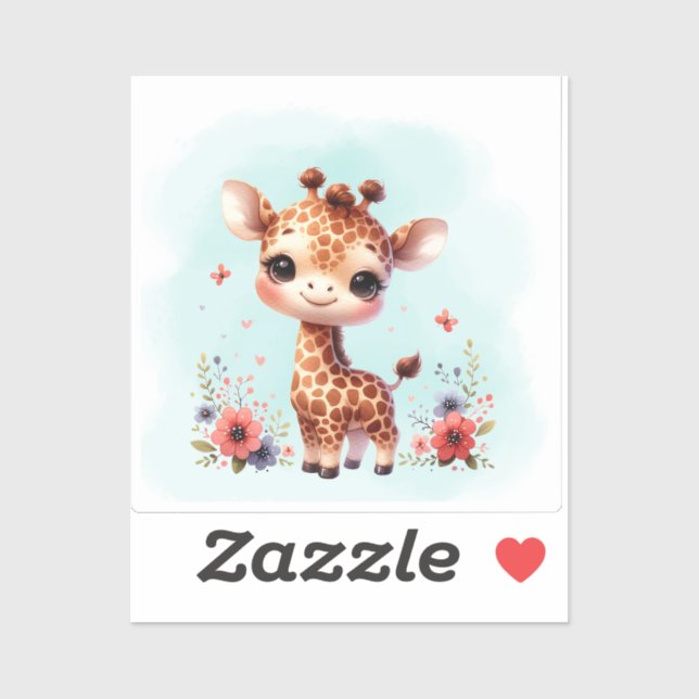 Pegatina de animales de bebé adorable para niños (Hoja)