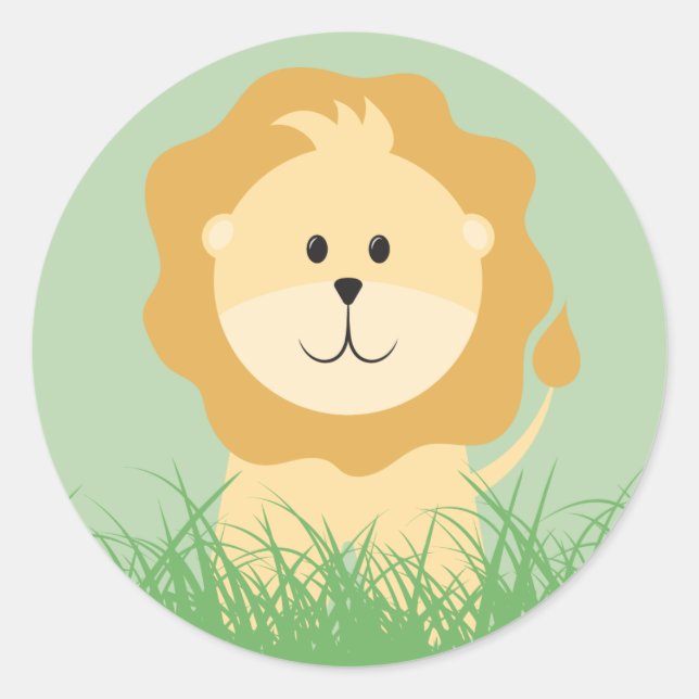 Pegatina de animales de Safari - Cebra (Anverso)