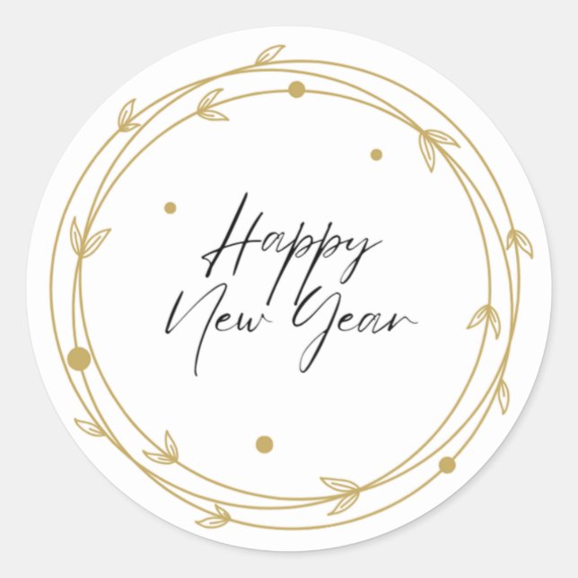 Pegatina de Año Nuevo (Anverso)